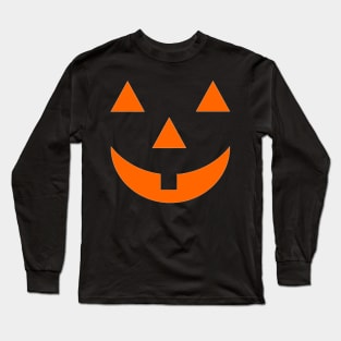 Jack O Lantern Halloween Pumpkin Face Mask Smiley Long Sleeve T-Shirt